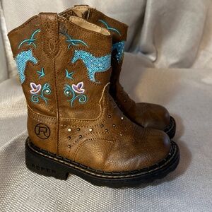 Roper Girls Glitter Horse Cowgirl Boot